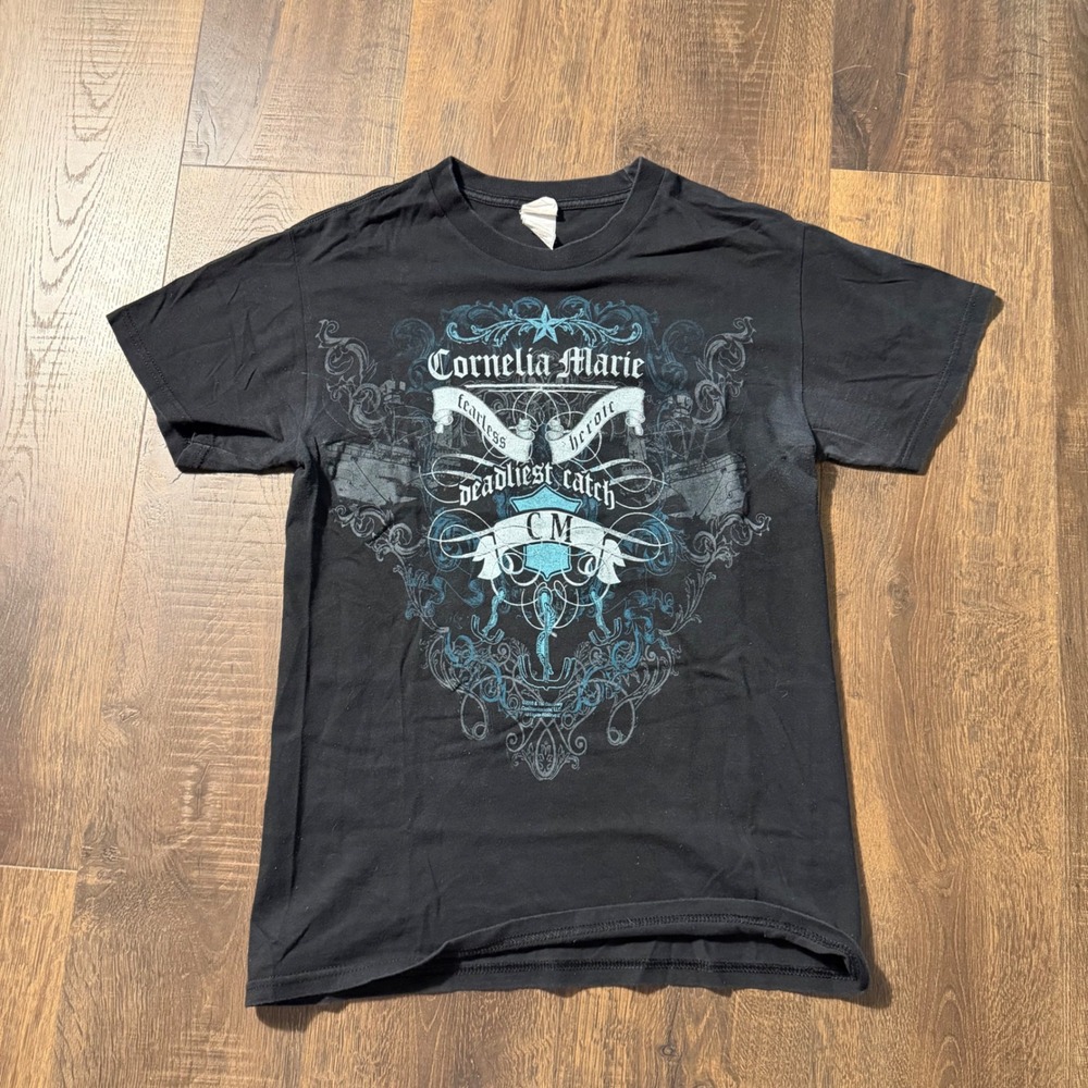 2010 Cornelia Marie Deadliest Catch Shirt Small Black Grunge Y2K Graphic Tee